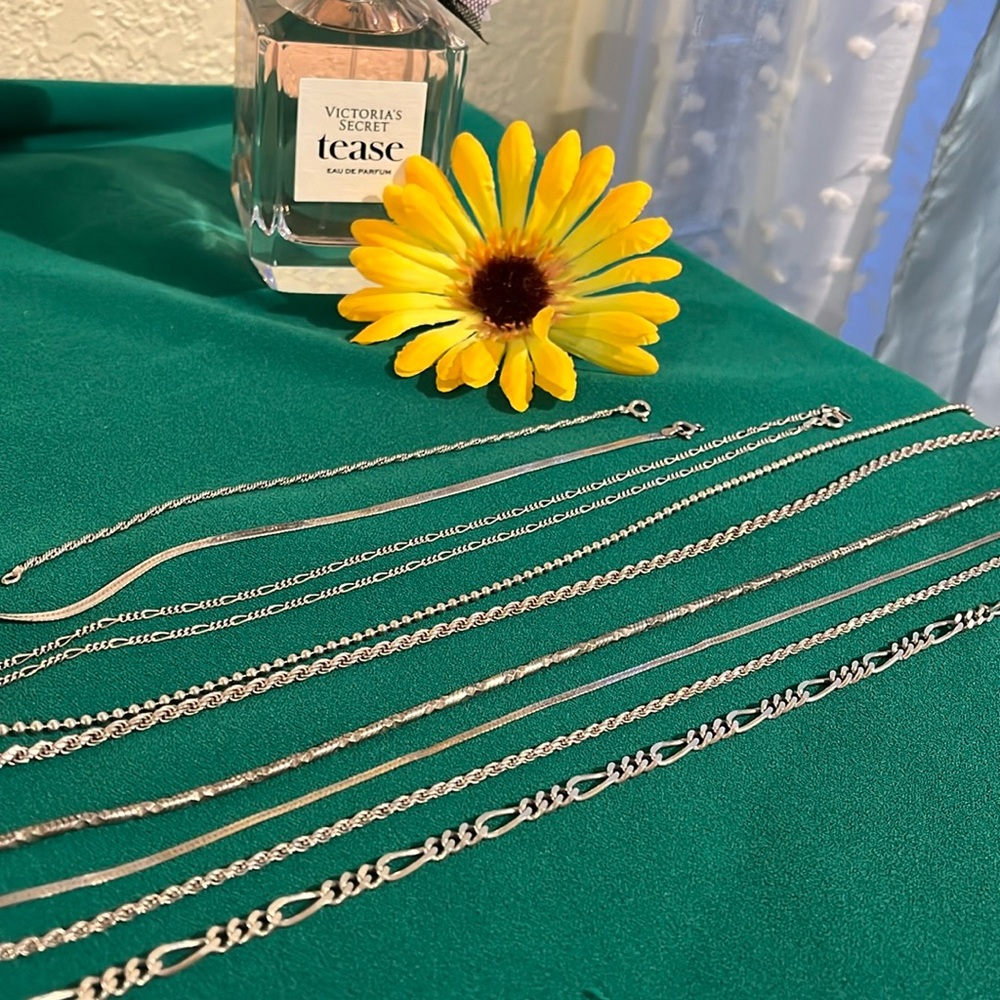 Sterling silver necklaces and bracelets